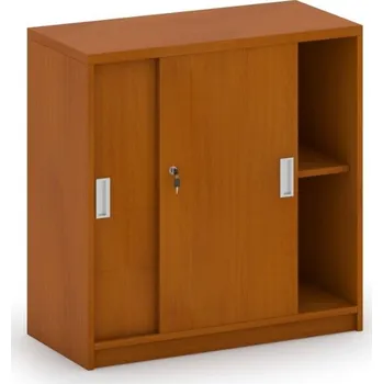 Kancelářská sestava Skříň zasouvací MIRELLI, 800 x 400 x 800 mm, třešeň