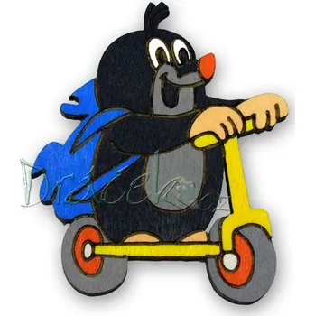 Dekorace s kolíčkem Krtek na koloběžce