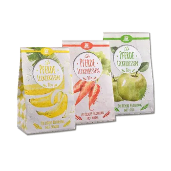 WALDHAUSEN Mini pamlsky pro koně Derby 80g Waldhausen, různé příchutě banánové