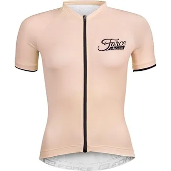 Cyklistické oblečení FORCE Dámský dres s krátkým rukávem FORCE CHARM LADY, nude - XL