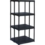 Artplast Plastový oboustranný regál TEMPO, 1330 x 600 x 585 mm, 4 police