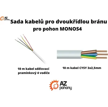 Sada kabelů pro dvoukřídlou bránu pro pohon MONOS4