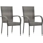 Zahradní stohovatelná židle polyratan 2…