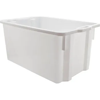 Úložný box Mobil Plastic Zasouvací a stohovací přepravka bílá, 720 x 470 x 360 mm