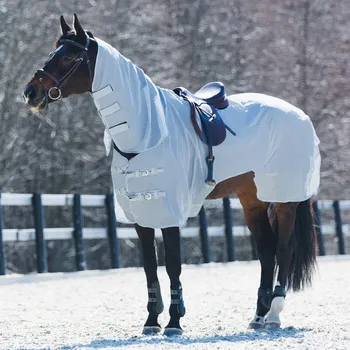 Deka pro koně Horze Síťová deka na ježdění Orleans Barva: Šedá, Velikost: 145