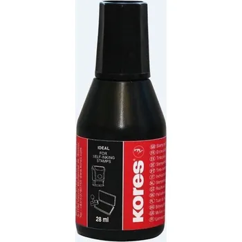 Razítková barva Kores, 28 ml, černá