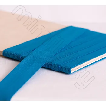 Textilie Lemovací pruženka matná modrá 21mm