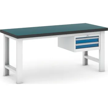 Dílenský stůl Pracovní stůl do dílny GB se závěsným boxem na nářadí, 2 zásuvky, 1800 mm