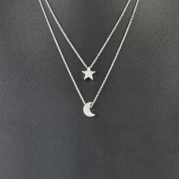 Náhrdelník Elegantní dámský náhrdelník s přívěskem - Stříbrná