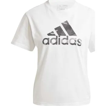 Dámské triko adidas CAMO GRAPHIC T-SHIRT S Bílá, Tmavě šedá