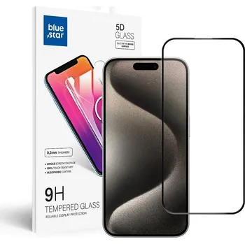 Blue Star ochranné sklo na displej Apple Iphone 15 Pro , 5D Full Cover s rámečkem , černé