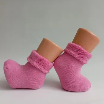 Kojenecké oblečení TREPON Kojenecké ponožky hřejivé froté, růžové Velikost: 13-15cm /19-22/