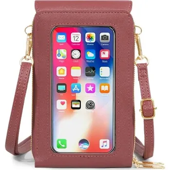 Kabelka Crossbody kabelka luxusní dámská - Tmavě růžový