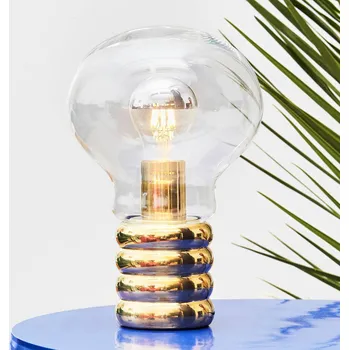 Lampička Ingo Maurer Bulb Brass LED stolní lampa, mosaz - kabel 200 cm mosaz leštěná, transparentní 1 x 8 W LED - Doprava zdarma