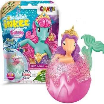Hračka pro nejmenší INKEE Šumivá bomba do vany s překvapením Jednorožčí malá mořská víla Galupy