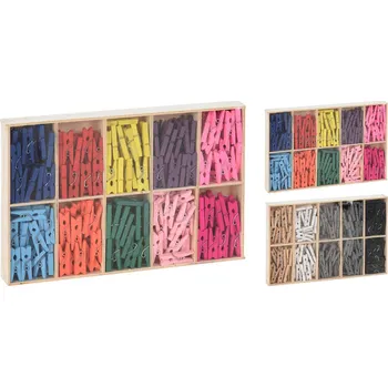 Bytová dekorace M.A.T. GROUP dekorace kolíček MINI 2,5cm dřev. (200ks) mix barev