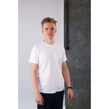 Pánská móda Bílé pánské triko s krátkým rukávem nanosilver® Velikost: XXL