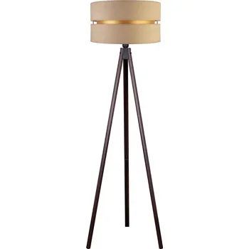 Lampička Duolla - Stojací lampa DUO 1xE27/60W/230V pr. 44 cm béžová/wenge