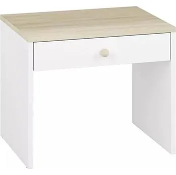 Noční stolek Noční stolek BUBO 58x69 cm bílá/světlý buk