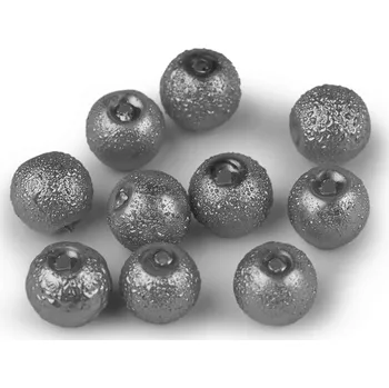 Korálek Skleněné voskové perly vroubkované Ø8 mm 40 kusů - 20 šedá hematit