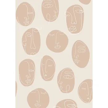 Tapeta Grafická vliesová tapeta na zeď, béžová, 159252, Bloom, Esta Home
