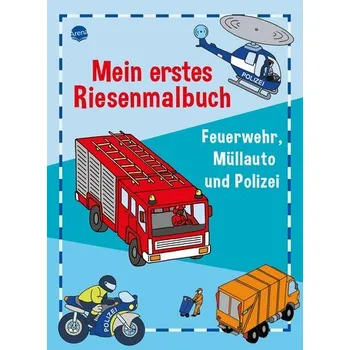 První čtění Mein erstes Riesenmalbuch. Feuerwehr, Müllauto und Polizei - Nicolas, Birgitta