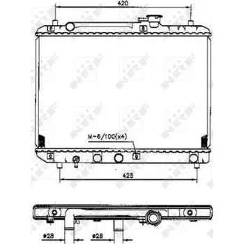 Motor automobilu Chladič, chlazení motoru NRF 53207