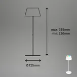 Briloner Nabíjecí stolní lampa Kiki LED, bílá, IP44, 3 000 K, RGBW LED 2,6 W celkem - Doprava zdarma