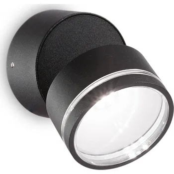 Lampička Ideallux Ideal Lux Omega Round LED nástěnné 4000K černá LED celkem 7 W - Doprava zdarma