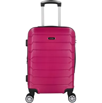 Cestovní plastový kufr Ormi Piotr velikost S, růžovo-červený