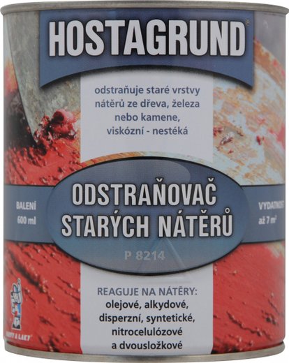 Barvy A Laky Hostivař Hostagrund odstraňovač starých nátěrů P8214, 600 ml