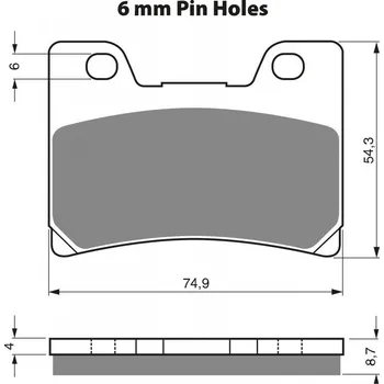 Brzdová destička Brzdové destičky GOLDFREN 045 S3