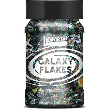 Speciální výtvarná barva Pentart Galaxy Flakes 15 g Barvy Pentart: Saturn green