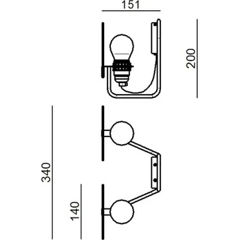 Lampička Stilnovo Bugia LED nástěnné světlo, dvouramenné, bílé bílá 2 x 4,5 W LED - Doprava zdarma