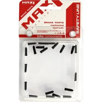 Lanko pro jízdní kolo koncovka lanek MAX1 ALU ( balení 20 kusů koncovek) - ČERVENÉ, 20 kusů sada