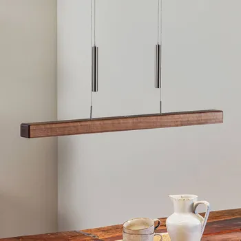 HerzBlut Leonora závěsné světlo Down 85cm ořech - délka baldachýnu 34 cm LED celkem 23 W - Doprava zdarma