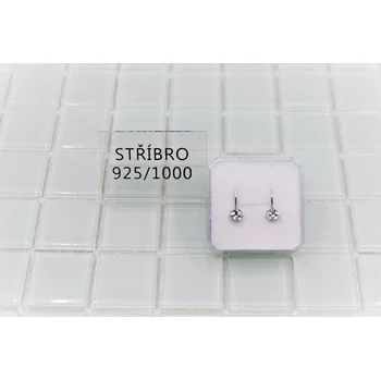 Náušnice Dětské naušnice bílý kamínek