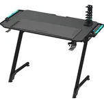 Herní stůl SNAKE s LED RGB podsvícením 100x60 cm černá