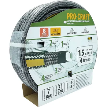 Zahrada Černo-žlutá zahradní hadice Procraft PR-4KAT1915