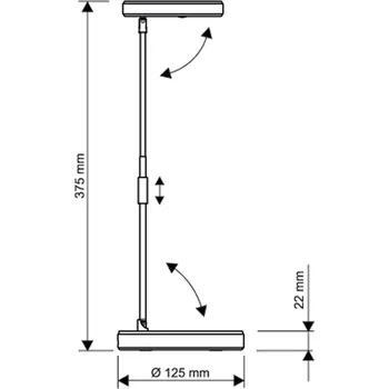 Lampička Stolní lampa LED MAULpuck, teleskopické rameno, bílá - Délka ramene 35 cm; Ø hlavy 10 cm; Ø základny 12,5 cm; délka kabelu 170 cm bílá, hliník 1 x 3 W LED - Doprava zdarma