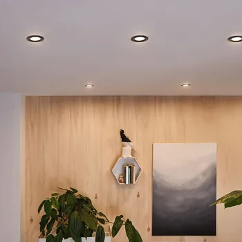 Lampička Paulmann Nova Plus Coin 3ks IP23 2 700K černá - hloubka dutého prostoru 3 cm 3 x 6 W LED - Doprava zdarma