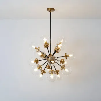 Holländer Závěsné světlo Moltiplicatore 18 zdrojů zlatá/čirá - závěs minimálně 110 cm zlatá, černá, čirá 18 x 5 W - Doprava zdarma