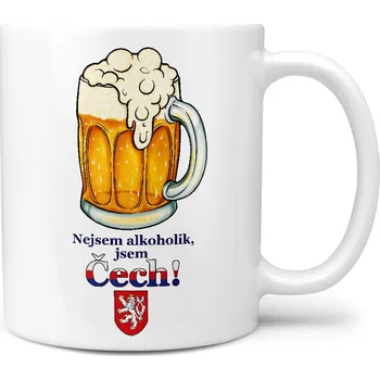 Hrnek 330 ml - Nejsem alkoholik, jsem Čech