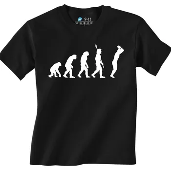 Dívčí tričko Dětské tričko Evoluce skoku do vody (Od 3 do 13 let) (Velikost: 5-6, Barva: Černá)