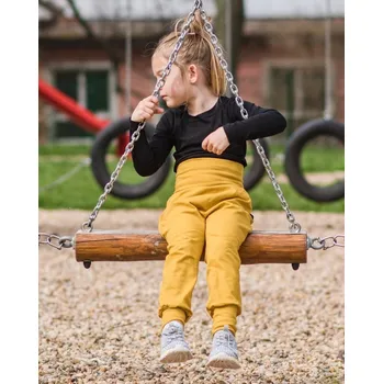 Dětské baggy tepláky, LEHKÉ, hořčicové 116