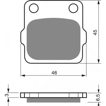 Brzdová destička Brzdové destičky GOLDFREN 077 K1
