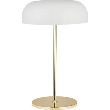 Lampička Searchlight EU60707WH - Stolní lampa HANOVER 2xE14/7W/230V bílá/zlatá