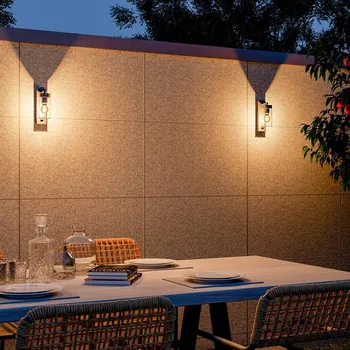 Venkovní osvětlení Calex venkovní nástěnné svítidlo, nerezová ocel, objímka dole, černá černá, čirá 1 x 60 W - Doprava zdarma