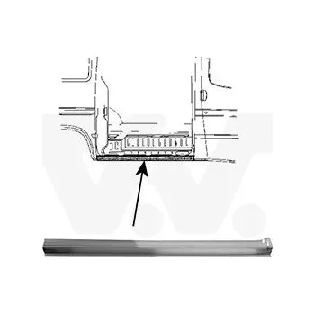 Prah karosérie Nástupní panel VAN WEZEL 1898112