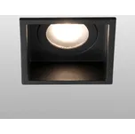 FARO BARCELONA Vestavný spot Hyde 1 zdroj rám hranatý IP44 černá - montážní otvor - délka 8,3 cm, šířka 8,3 cm 1 x 8 W LED
